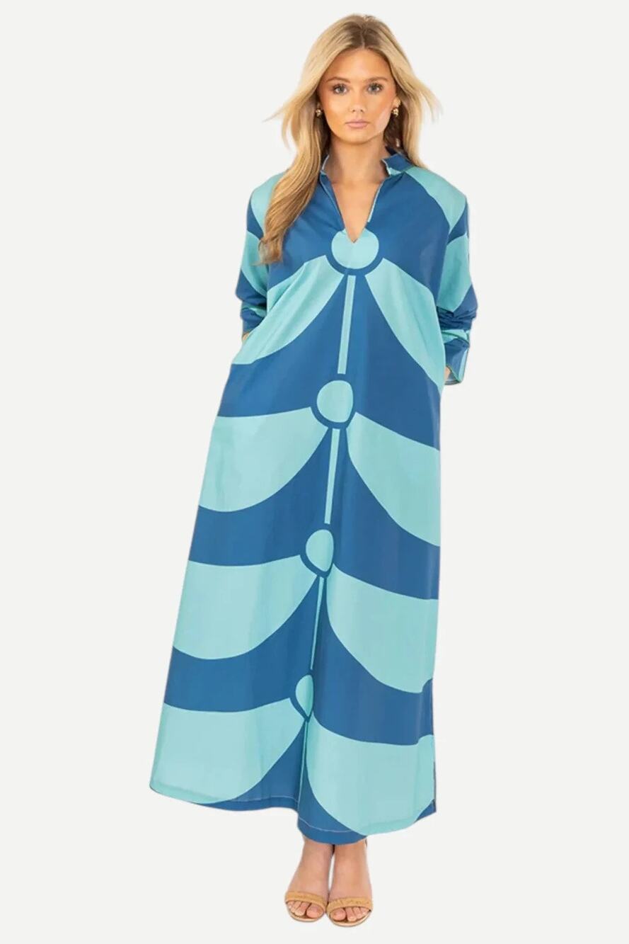 House of MBR Charleston Blue Toddy Dress NWT size XL